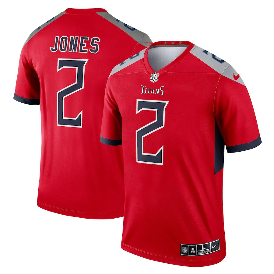 Men Tennessee Titans 2 Julio Jones Nike Red Inverted Legend NFL Jersey